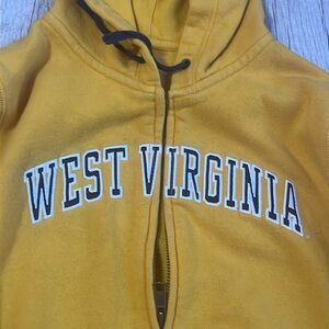 West Virginia‎ Mountaineers Yellow Nike Women’s Zip up Hoodie Size XS